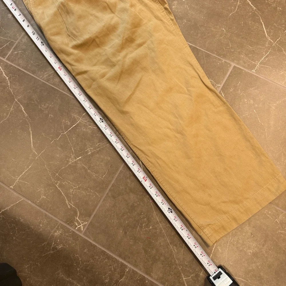 Banana Republic Explorer Cargo Pants Tan Pleated High Waist Linen Blend 10